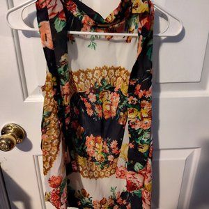 Women Floral drape vest